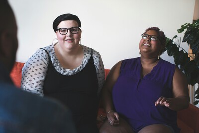 queer plus size couple